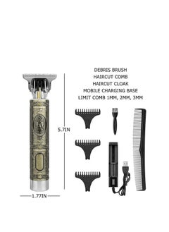 Hair Accessories Professional hair clipper and beard trimmer, gold color, WS-T99  - Image 5