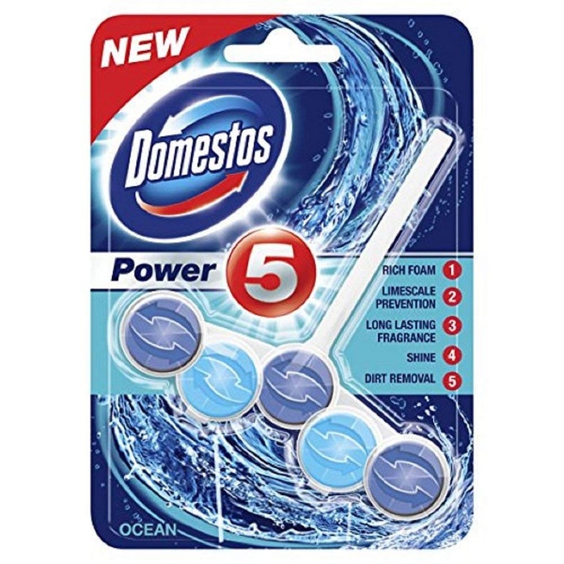 Domestos Power 5 Toilet Blocks Ocean 55g Pack Of 2 - Image 3
