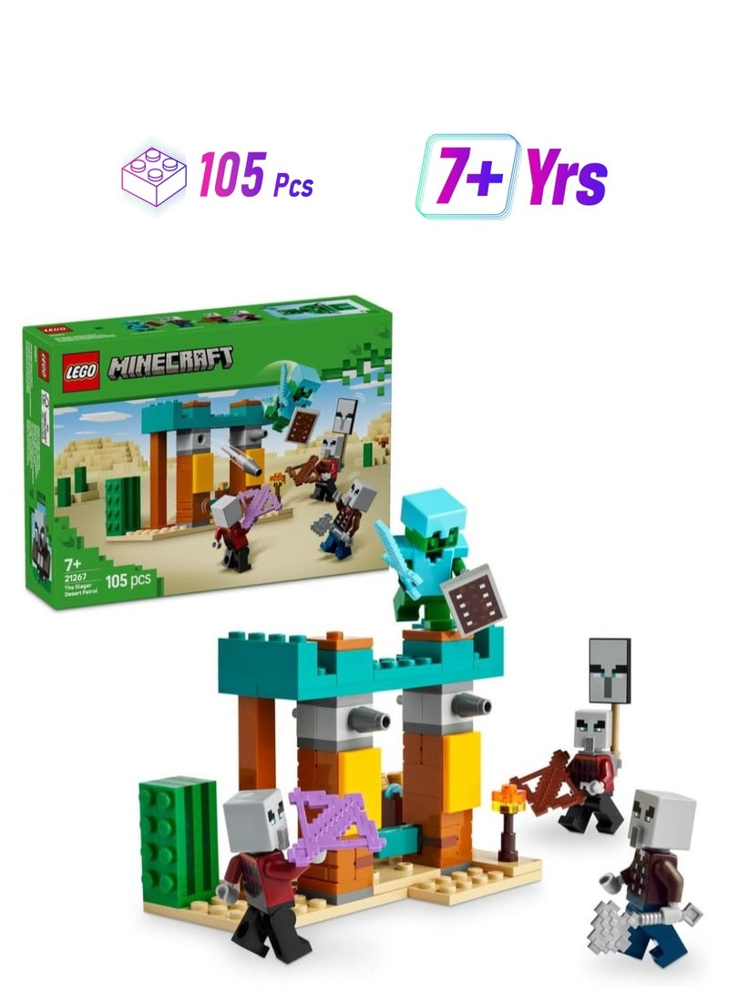 LEGO LEGO Minecraft The Illager Desert Patrol Building Toy Set 21267  - Image 1