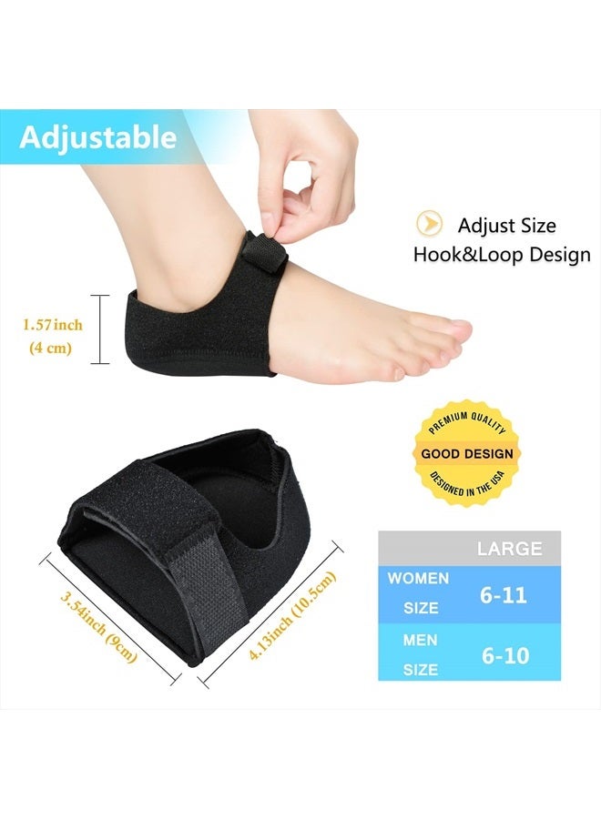 JUMPOW Heel Protectors, Heel Cups, Gel Heel Cushion Support for Plantar Fasciitis, Heel Pain, Achilles Tendinitis, Dry Cracked Heels, Heel Pads for Men & Women, L - Image 4