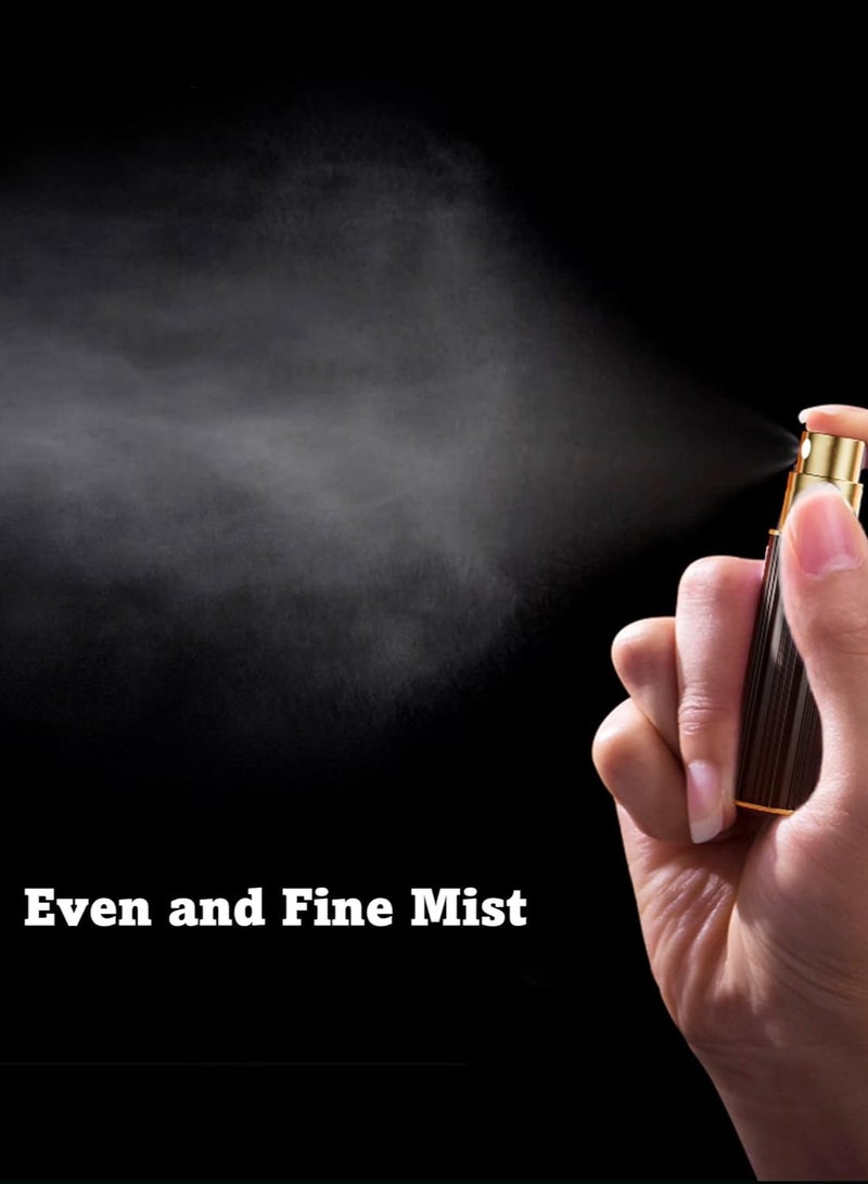 زجاجة عطر قابلة لإعادة الملء مكونة من قطعتين زجاجة عطر رذاذ للسفر صغيرة سعة 5 مل رذاذ رذاذ حاوية عطر فارغة محمولة لقضاء عطلة ما بعد الحلاقة والليل (أخضر/ذهبي) - Image 5