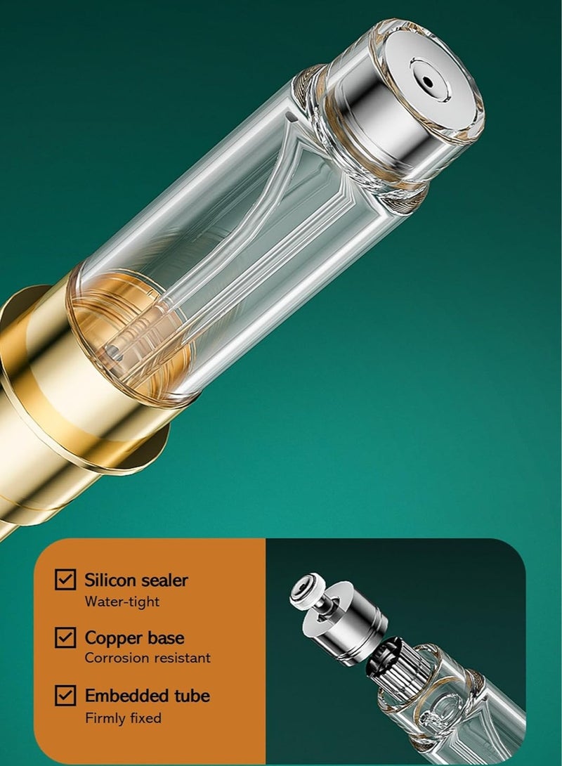 زجاجة عطر قابلة لإعادة الملء مكونة من قطعتين زجاجة عطر رذاذ للسفر صغيرة سعة 5 مل رذاذ رذاذ حاوية عطر فارغة محمولة لقضاء عطلة ما بعد الحلاقة والليل (أخضر/ذهبي) - Image 4