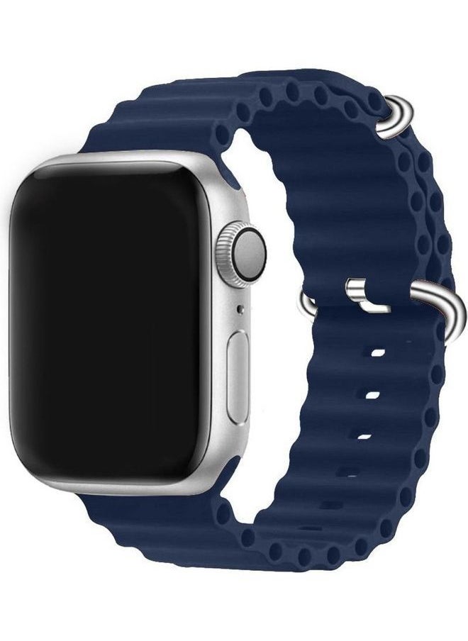 NIBEMINENT - 3Pack for Apple Watch Band 49mm 45mm 44mm 42mm Alpine Loop Band, Trail Ocean Compatible with Ultra/8/7/SE/6/5/4/3/2/1 Dark Blue/Black/Dark Grey - Image 1