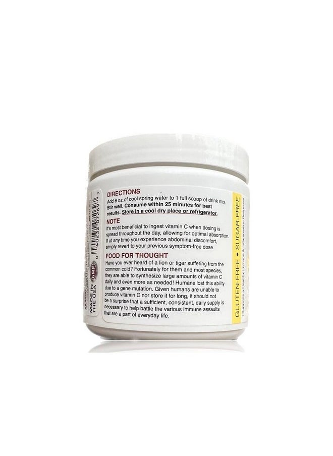 Sufficient-C Sufficient-C High Dose Non-GMO Vitamin C Lemon Peach Immune-Ade Drink Mix, Convenient 125 Gram Size w/L-lysine, Bromelain & a Premium 96% Pure Green Tea Extract - Stomach Friendly, Adrenal Supportive  - Image 5