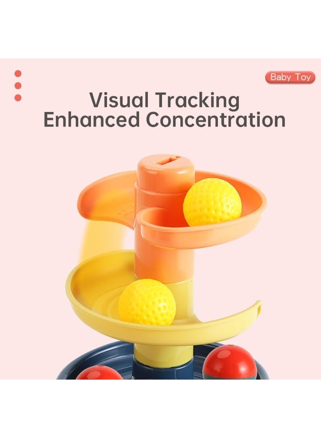 TOY GARDEN 5-Layer Ball Drop and Roll Swirling Tower – Educational Stack & Go Ball Ramp Toy for Baby & Toddler Development | Includes 3 Acrylic Spinning Balls with Colorful Beads - Image 2