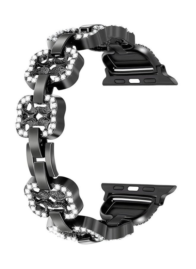 NIBEMINENT - Bracelet Strap Replacement Band For Apple Watch Series 1/2/3/4 42mm/44mm Black - Image 1