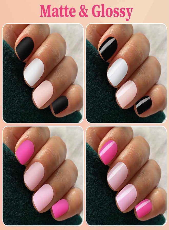 Lifextol 288PC Short Press on Nails Square Fake Nails Press ons with Glue&Adhesive Tabs, 12 Sizes Glossy&Matte Acrylic Nails Press on Nails Pack Glue Nails Short Stick Nails Artificial Fingernails - Image 2