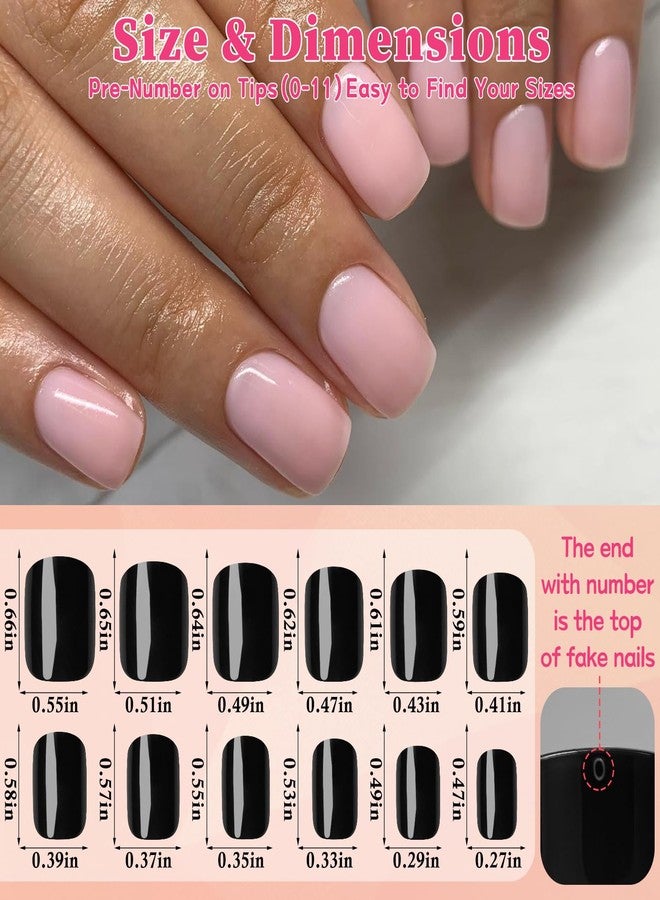 Lifextol 288PC Short Press on Nails Square Fake Nails Press ons with Glue&Adhesive Tabs, 12 Sizes Glossy&Matte Acrylic Nails Press on Nails Pack Glue Nails Short Stick Nails Artificial Fingernails - Image 5