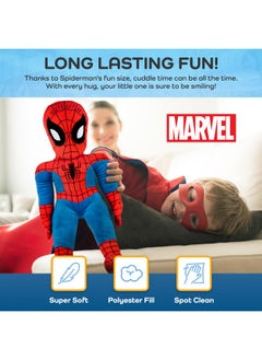 جاي فرانكو وسادة محشوة من القطيفة على شكل سبايدرمان من Marvel Super Hero Adventures للأطفال - مصنوعة من ألياف البوليستر الدقيقة فائقة النعومة، مقاس 20 بوصة (منتج رسمي من Marvel)  - Image 4