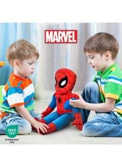 جاي فرانكو وسادة محشوة من القطيفة على شكل سبايدرمان من Marvel Super Hero Adventures للأطفال - مصنوعة من ألياف البوليستر الدقيقة فائقة النعومة، مقاس 20 بوصة (منتج رسمي من Marvel)  - Image 5