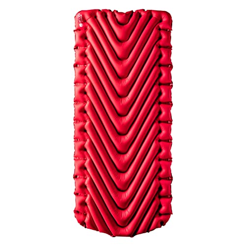 Klymit Insulated Static V Luxe Inflatable Sleeping Pad for Camping, Lightweight Hiking and Backpacking Air Bed For Cold Weather,Red - Image 3