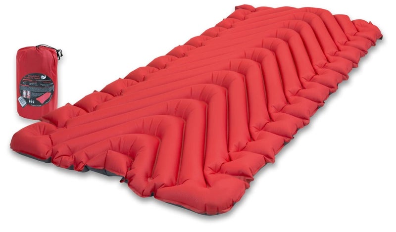 Klymit Insulated Static V Luxe Inflatable Sleeping Pad for Camping, Lightweight Hiking and Backpacking Air Bed For Cold Weather,Red - Image 4