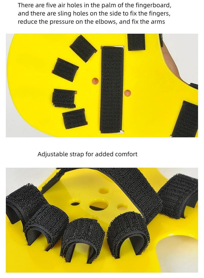 ماسكابوني جبيرة اليد لتقويم إصبع الأصابع للمساعدة في إعادة التأهيل، حجم قابل للتعديل يمنع انثناء الإصبع وتشوهه، مناسب لكل من اليد اليمنى اليسرى أصفر - Image 4