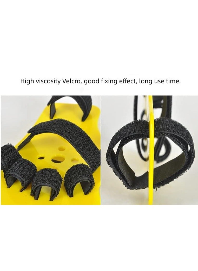 ماسكابوني جبيرة اليد لتقويم إصبع الأصابع للمساعدة في إعادة التأهيل، حجم قابل للتعديل يمنع انثناء الإصبع وتشوهه، مناسب لكل من اليد اليمنى اليسرى أصفر - Image 5