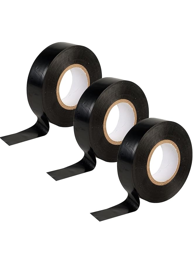 PROMASS promass 3PCS Black Electrical Waterproof Tape, Flame Retardant Indoor/Outdoor High Temperature Resistance Electric Tape, Premium Black Waterproof Tape (0.71 in x 60 ft)  - Image 1
