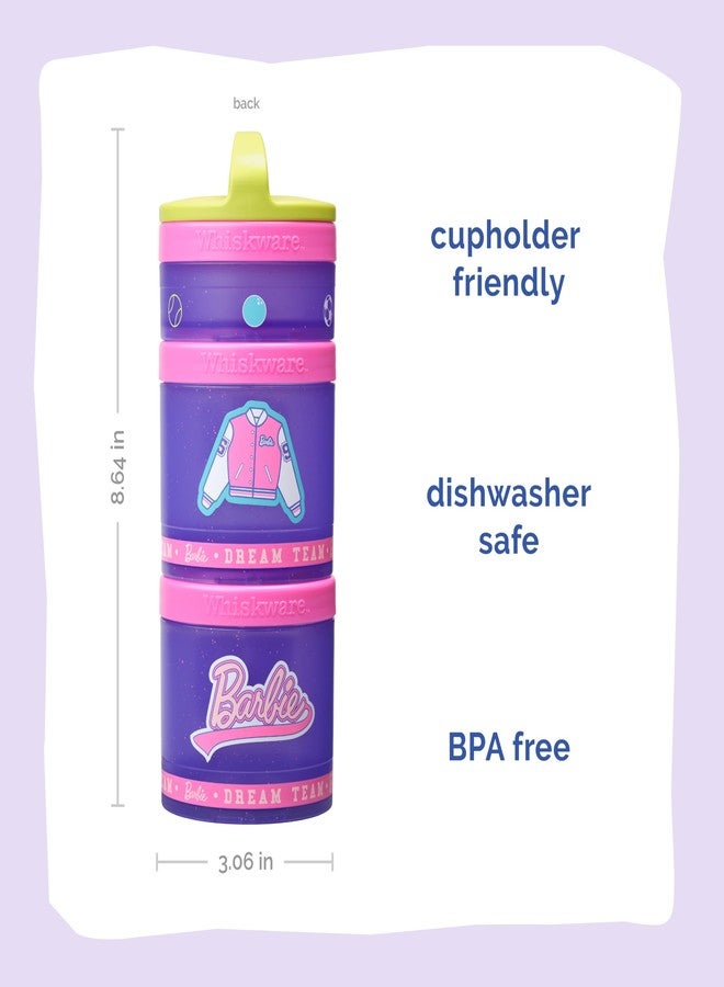 Whiskware Barbie 59 (Sports) Whiskware Stackable Snack Pack - 3 Jar + Handle - Yellow/Pink/Purple - Image 2