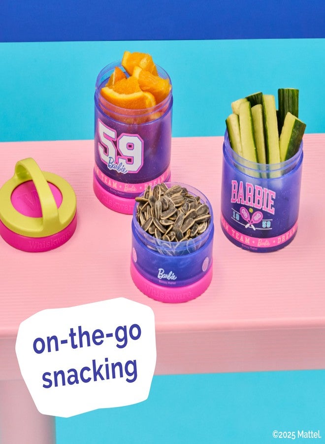 Whiskware Barbie 59 (Sports) Whiskware Stackable Snack Pack - 3 Jar + Handle - Yellow/Pink/Purple - Image 5