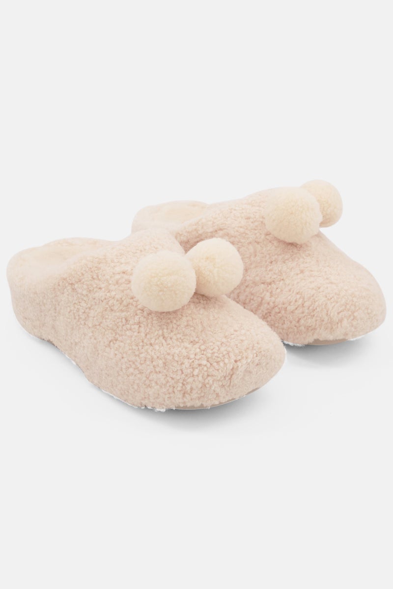 FitFlop Women Shuv Pom Pom Clogs,Ivory - Image 1
