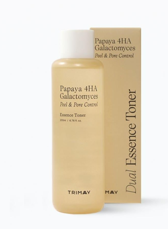 TRIMAY Dual Essence Toner Papaya 4HA Galactomyces Peel & Pore Control 200 ML - Image 1