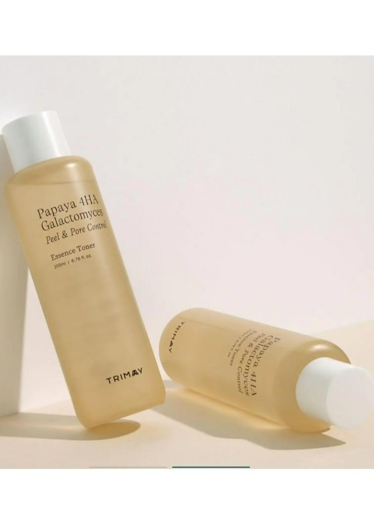 TRIMAY Dual Essence Toner Papaya 4HA Galactomyces Peel & Pore Control 200 ML - Image 4