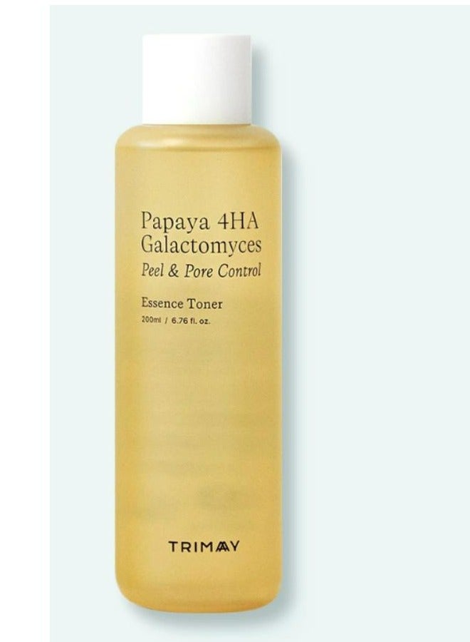 TRIMAY Dual Essence Toner Papaya 4HA Galactomyces Peel & Pore Control 200 ML - Image 2