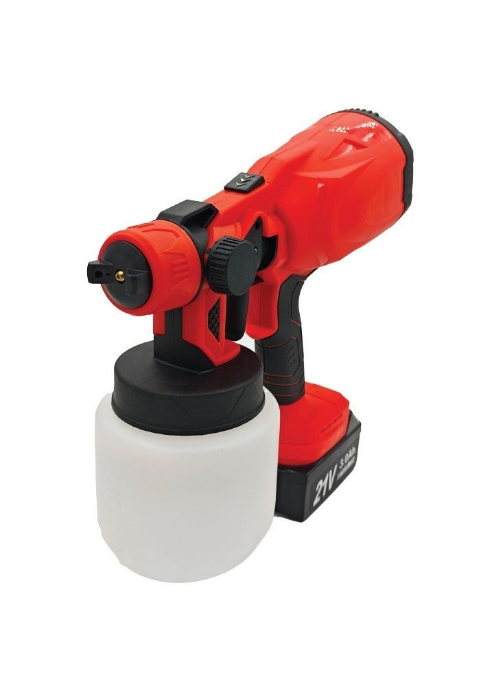 Denx ELECTRIC SPRAY GUN 21V Handheld Adjustable Size Multifunctional High Pressure Paint Sprayer 800ml Large Capacity | 38000 RPM | SPRAYING DISTANCE 100-200 cm - Image 1