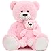 Tezituor Big Teddy Bear with Baby 39 inch Large Mommy Teddy Bear with Baby Giant Stuffed Bear for Kids Girlfriend on Mothers Day Valentine Christmas Baby Shower Pink - Image 4