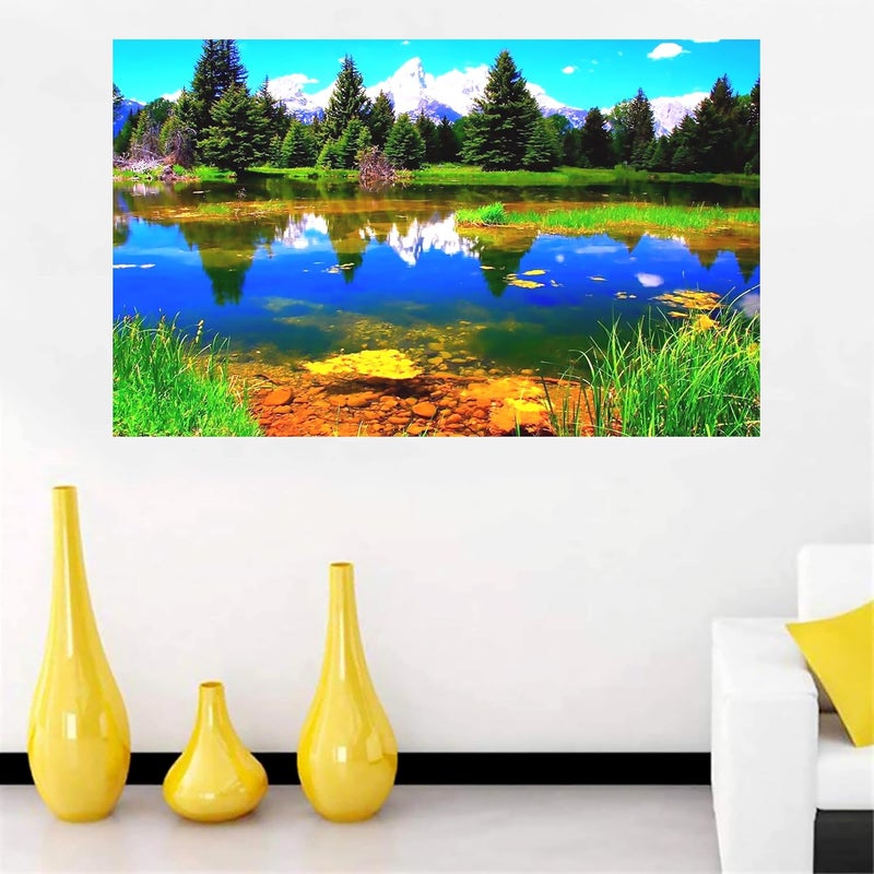 My D SQUARE Vinyl Mountain Nature Wall Poster for Bedroom Living Room Size 36 x 24 Inch Self Adhesive Wall Art 6 square feet Dnp121 - Image 4