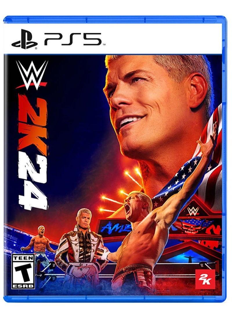 بلاي ستيشن WWE 2K24 PS5 Edition + ملصقات اللعبة  - Image 1