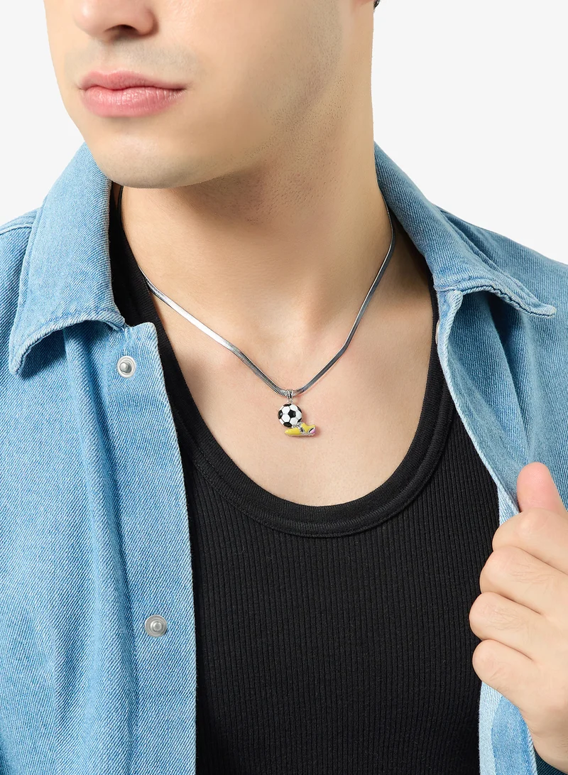 Seventy Five  Chain with Soccer Ball and Shoe Charm Pendant for Men | Best Price UAE