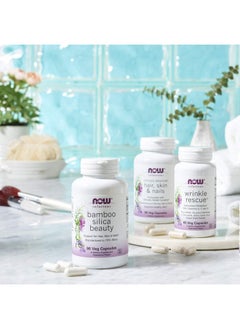now Solutions Hair Skin And Nails Clinically Advanced Support With Clinically Tested Cynatine 90 Veg Capsules  - Image 5