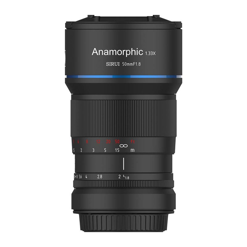SIRUI 50mm F18 133X APSC Anamorphic Lens for E Mount Blue Flare