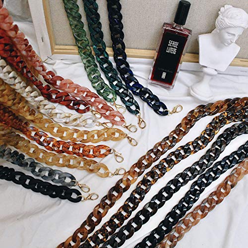 AUMEY 40 Inches DIY Resin Bag Strap Plastic Ladies Bag Chain Shoulder Cross Body Bag Handbag Purse Replacement Chain Strap (Black) - Image 4