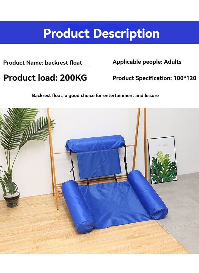 M MIAOYAN - New Inflatable Water Lounge Chair Float Bed Hammock, Foldable Dual-Use Recliner Float. - Image 1