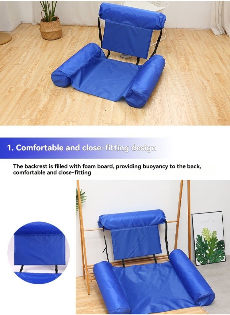 M MIAOYAN - New Inflatable Water Lounge Chair Float Bed Hammock, Foldable Dual-Use Recliner Float. - Image 1