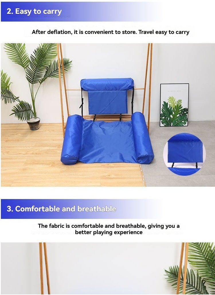 M MIAOYAN - New Inflatable Water Lounge Chair Float Bed Hammock, Foldable Dual-Use Recliner Float. - Image 1
