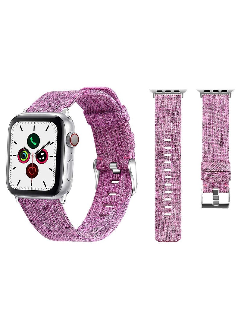 NIBEMINENT Fabric Replacement Band For Apple Watch Series 5/4/3/2/1 44/42mm Purple