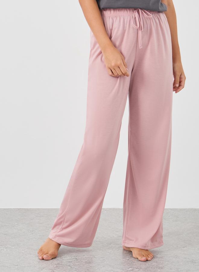 ستايلي طقم بيجامة وسوتيان بطبعة شعار ستايلي بياقة دائرية - Image 5