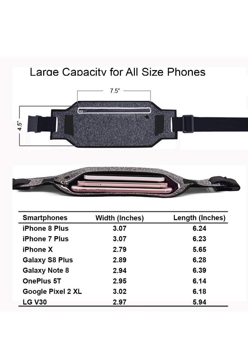SYOSI Super Slim Running Belt, Water Resistant Money Belt, Ultra Light Bounce Free Waist Pouch, Runners Belt Pocket, Money Card Holder for Running Jogging Gym Fitness Cycling Hiking  - Image 3