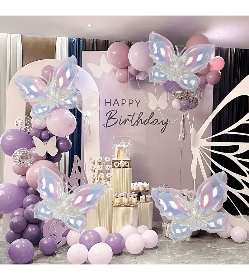 2 Pack Colorful Butterfly Balloons High Quality Film for Weddings Birthdays - Image 5