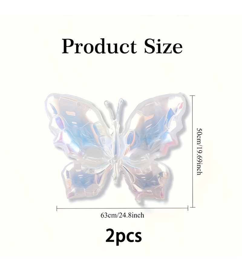 2 Pack Colorful Butterfly Balloons High Quality Film for Weddings Birthdays - Image 3