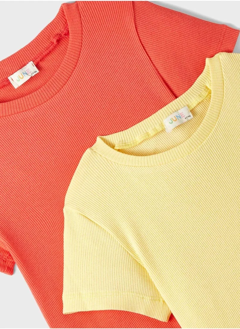 JUNE Kids 2 Piece Camisole Basic T-Shirt