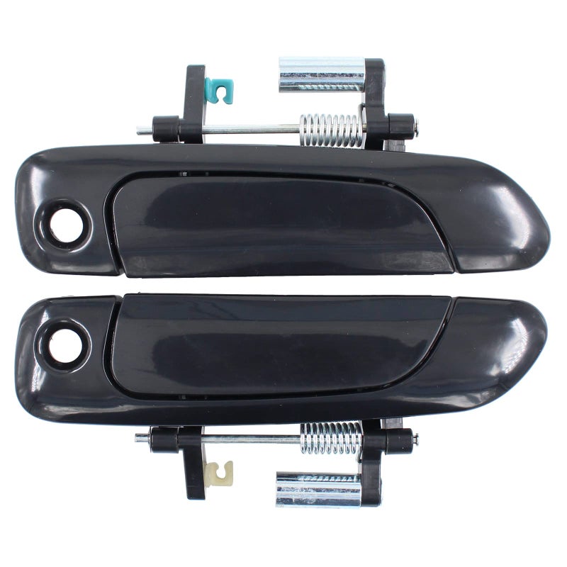 NewYall Black Pair Front Exterior Door Handle for Honda Civic 20012005 Left Driver and Right Passenger Side with Passenger Side Keyhole