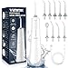VIMMK Water Flosser, Cordless Water Dental Flosser, 9 Jet Tips 5 Modes 300ML IPX7 Waterproof, Portable Rechargeable Oral Irrigator for Home Travel - Gums, Orthodontic, Braces Care - Black (White) - Image 2
