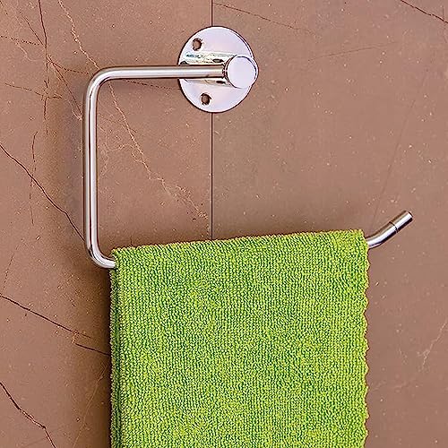 GARBNOIRE Stainless Steel Towel Ring | Napkin Ring | Modern Bath Towel Stand | Towel Holder | Towel Hanger with Chrome Finish, Pack of (2) - Image 2