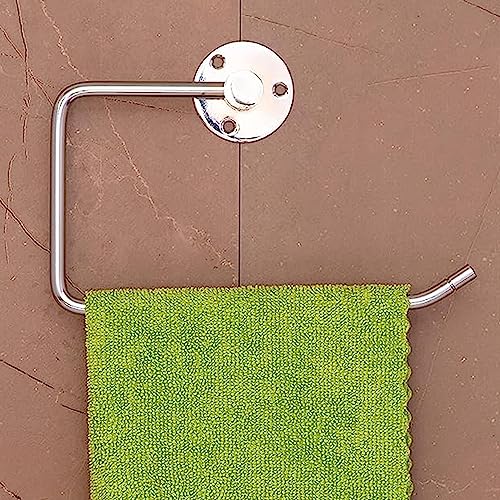 GARBNOIRE Stainless Steel Towel Ring | Napkin Ring | Modern Bath Towel Stand | Towel Holder | Towel Hanger with Chrome Finish, Pack of (2) - Image 3