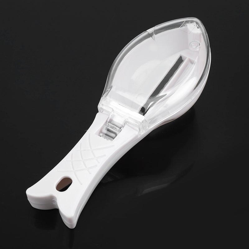 Fast Remove Fish Skin Scraping Brush Plastic Scraper Kitchen Cleaning Fishes Knife(White) - Image 4