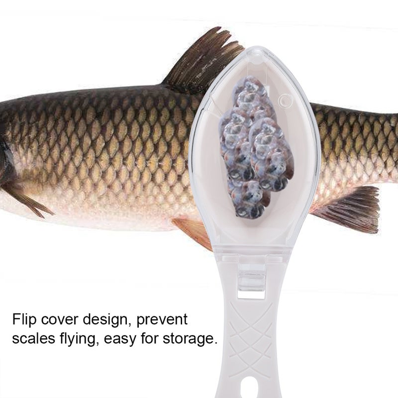 Fast Remove Fish Skin Scraping Brush Plastic Scraper Kitchen Cleaning Fishes Knife(White) - Image 3