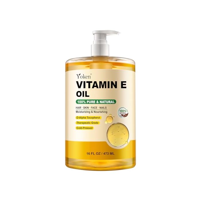 Yoken Vitamin E Oil for Skin 16 Oz Body Bath DIY oils for Face Cold Pressed