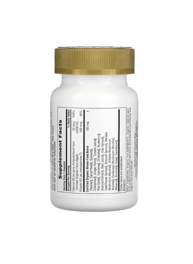 NaturesPlus Source of Life Garden Vit D3  K2 60 Vegan Capsules  - Image 2